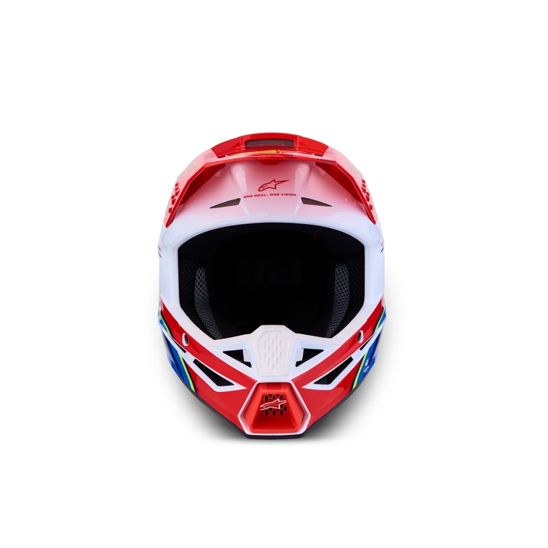 Alpinestars S-M3 Falcon mootorratta motokrossi kiiver fluorestsentspunane-valge