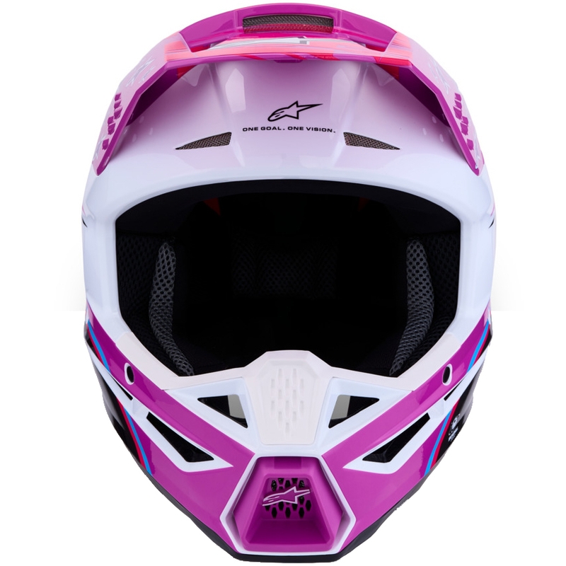 Alpinestars S-M3 Falcon mootorratta motokrossi kiiver lilla-valge-fluoroosa