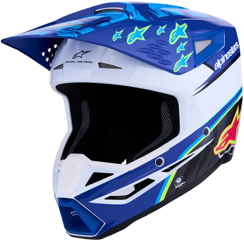 Alpinestars S-M3 Falcon mootorratta motokrossi kiiver sini-valge-must