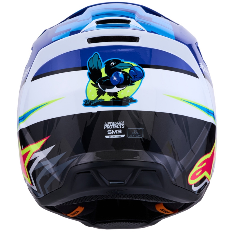 Alpinestars S-M3 Falcon mootorratta motokrossi kiiver sini-valge-must