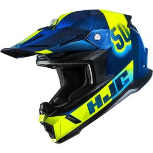 Motokrossi kiiver HJC C50 Dash MC2 sinine-fluorestseeriv kollane