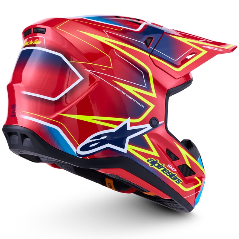Motokrosová helma na motorku Alpinestars Supertech S-M7 Cast červeno-fluo žlutá