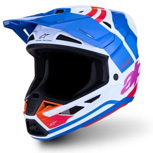 Alpinestars Supertech S-M7 Core motokrossikiiver valge-sinine-oranž