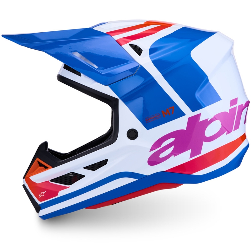 Alpinestars Supertech S-M7 Core motokrossikiiver valge-sinine-oranž