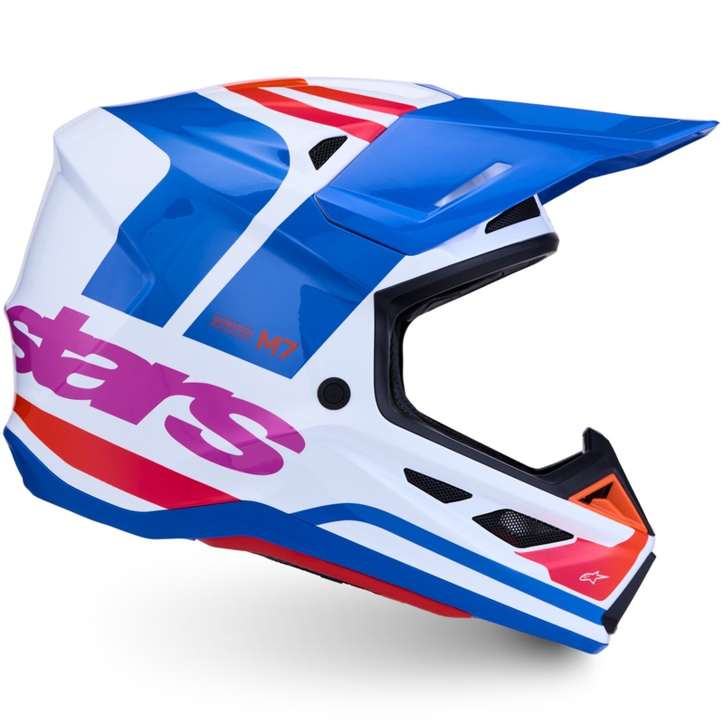 Alpinestars Supertech S-M7 Core motokrossikiiver valge-sinine-oranž