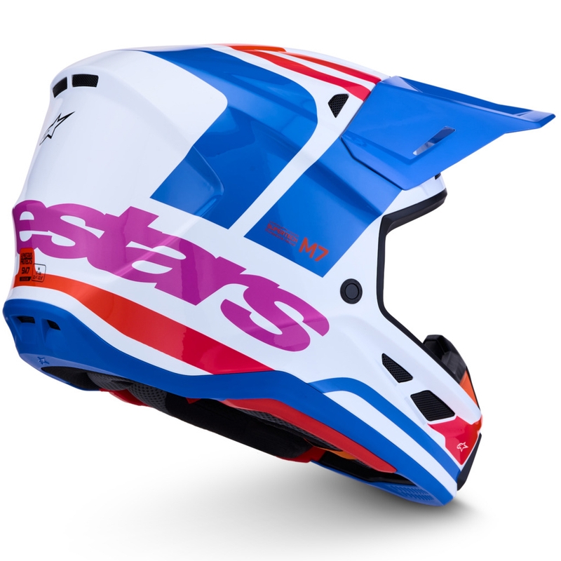 Alpinestars Supertech S-M7 Core motokrossikiiver valge-sinine-oranž