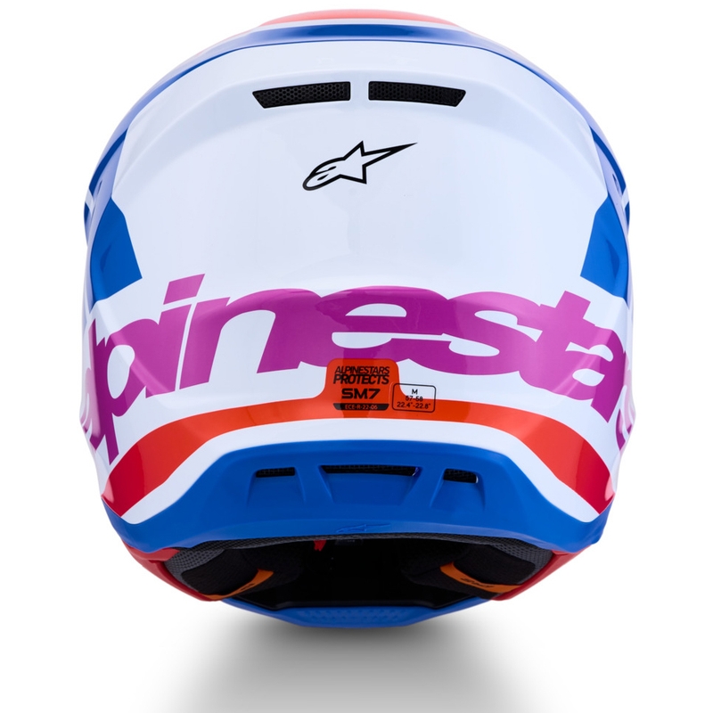 Alpinestars Supertech S-M7 Core motokrossikiiver valge-sinine-oranž