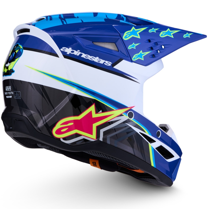 Alpinestars S-M3 Falcon laste motokrossikiiver sini-valge-must