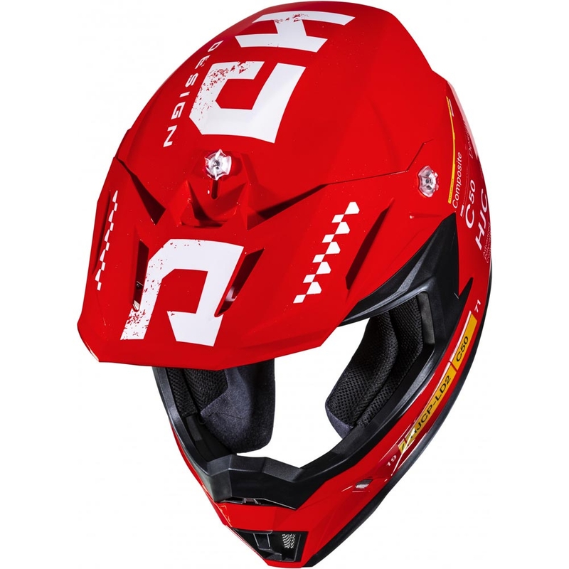 HJC C50 Tagg MC1 krossikiiver punane