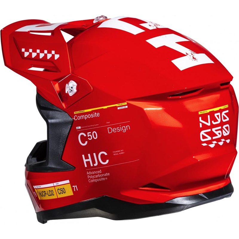 HJC C50 Tagg MC1 krossikiiver punane