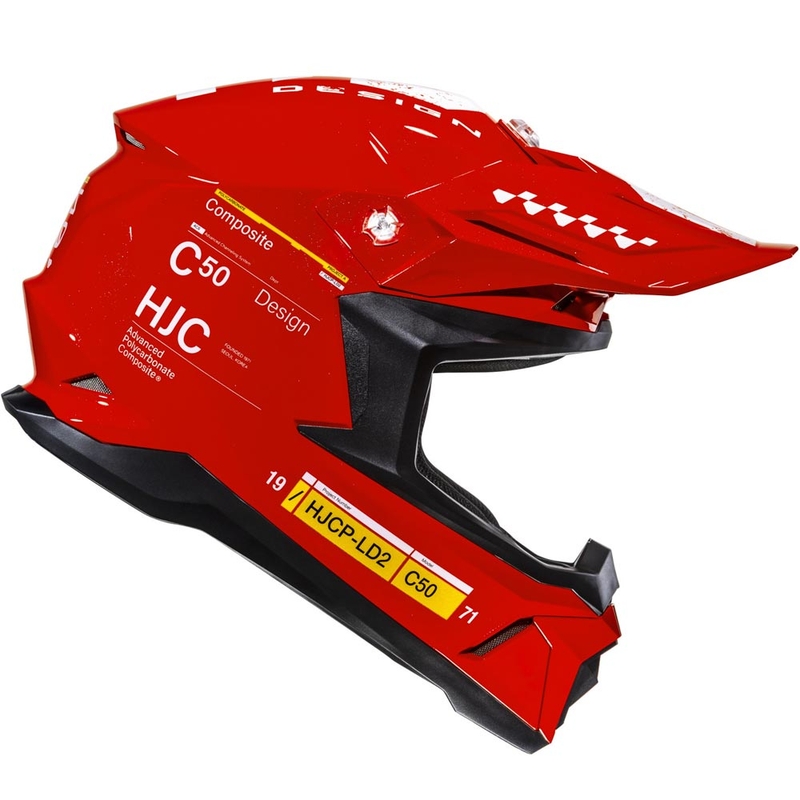 HJC C50 Tagg MC1 krossikiiver punane
