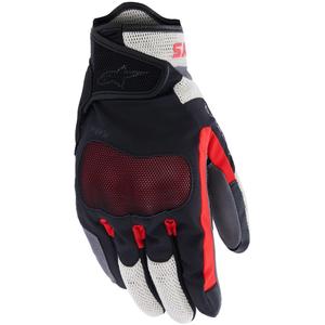 Alpinestars Mogress Airflow mootorratta kindad must-kreemikas-punane