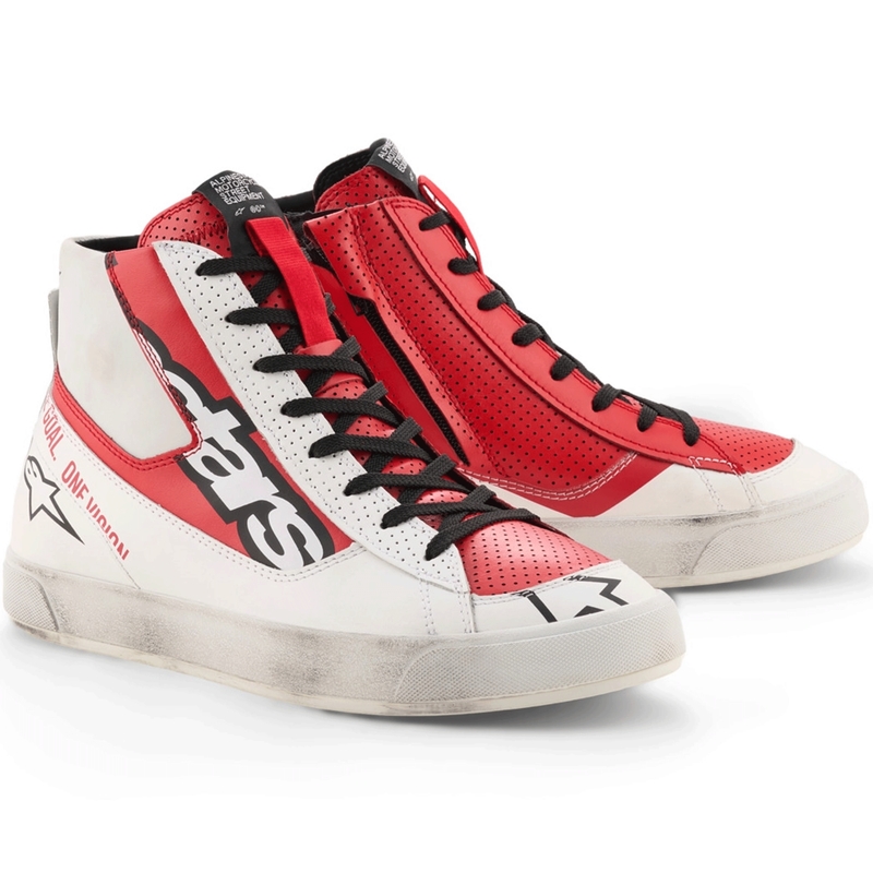 Alpinestars Stated Flair mootorrattasaapad valge-punased