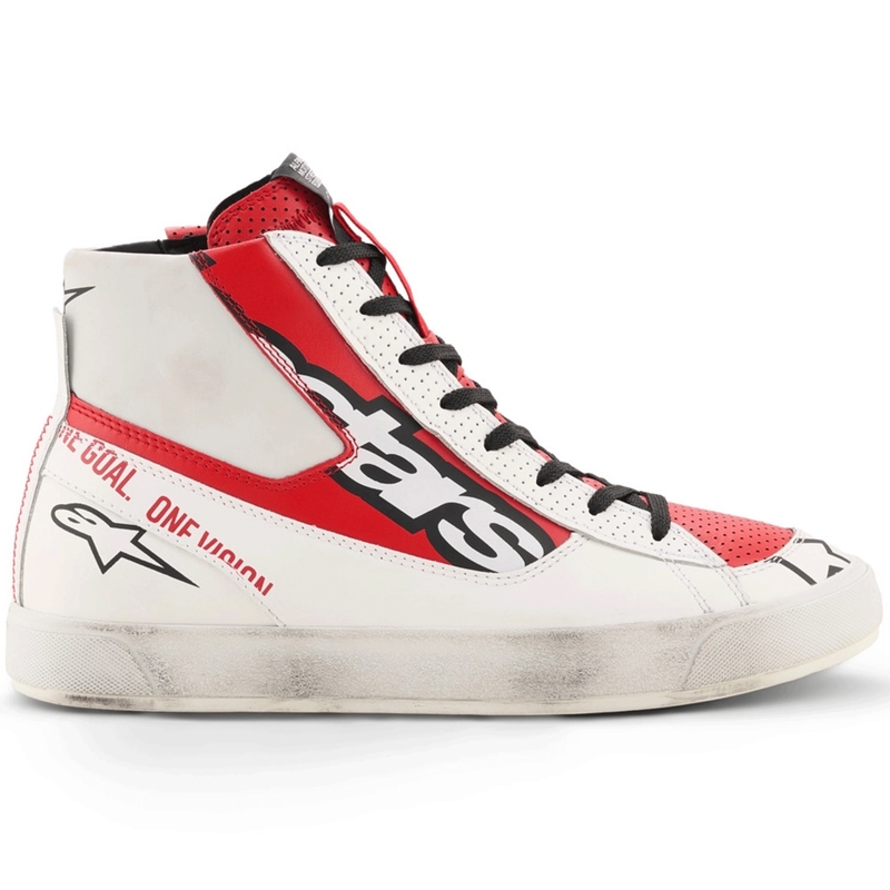 Alpinestars Stated Flair mootorrattasaapad valge-punased