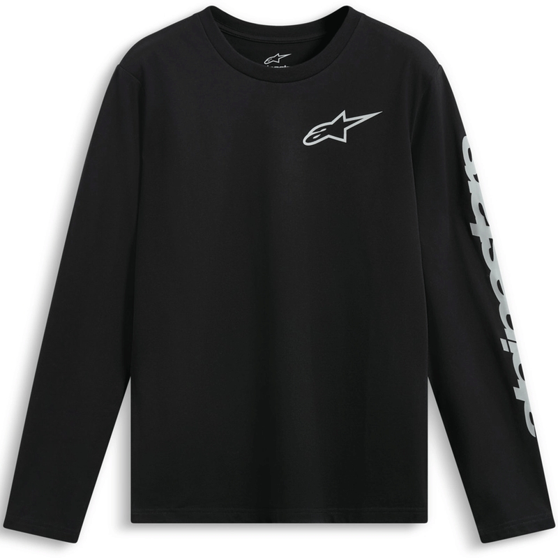 Alpinestars Trackside CSF Pikkade Varrukatega T-Särk Must-Valge