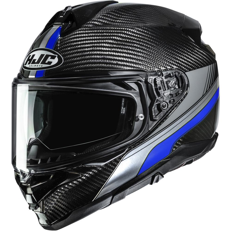 HJC F72 Carbon Eos MC2 täisnäoga mootorrattakiiver must-sinine