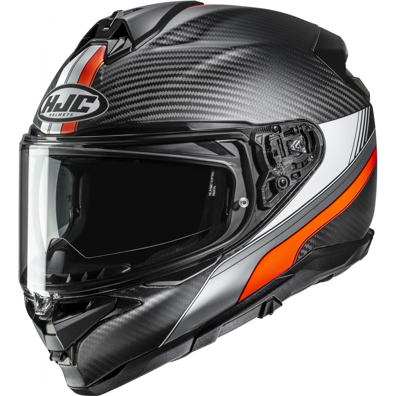 Täismaskiiver mootorrattale HJC F72 Carbon Eos MC6HSF must-oranž