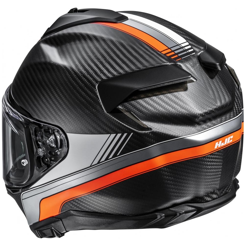 Täismaskiiver mootorrattale HJC F72 Carbon Eos MC6HSF must-oranž