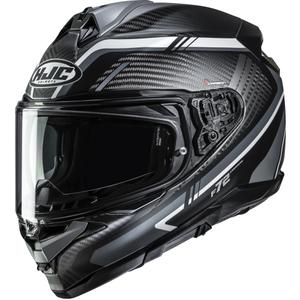 Täismaskiiver mootorrattale HJC F72 Carbon Kairo MC5SF must-hall-valge