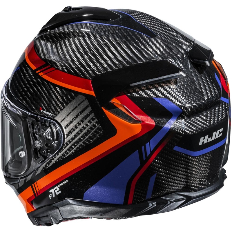 Täismaskiiver mootorrattale HJC F72 Carbon Kairo MC8 must-oranž-punane-lilla