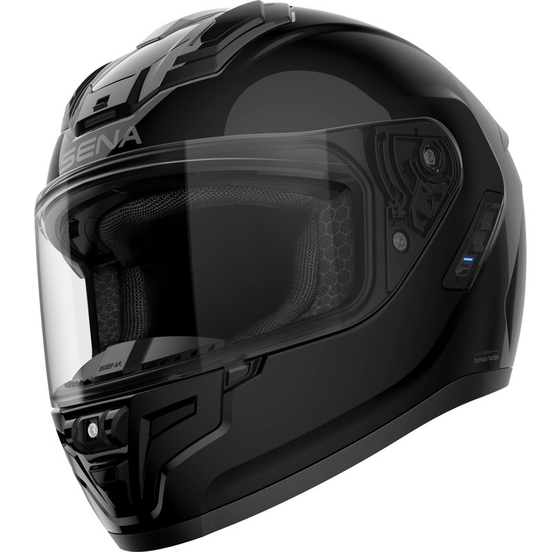 SENA Phantom täisnäoga mootorrattakiiver intercomiga, must