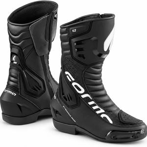 Forma Freccia EVO V.2 mootorrattasaapad must-valged