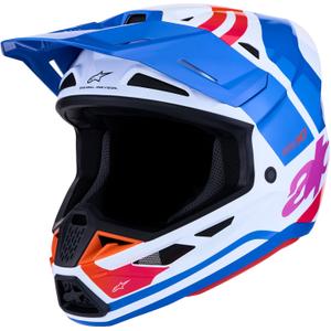 Alpinestars Supertech S-M7 Core motokrossikiiver valge-sinine-oranž