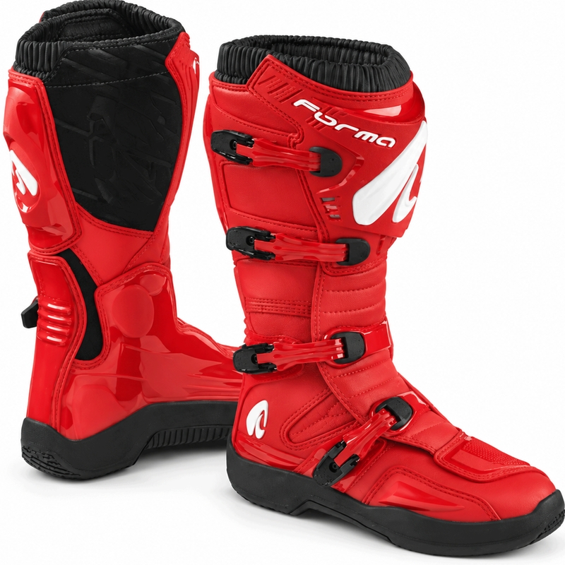 Forma Traction motokrossi saapad punane-must-valge
