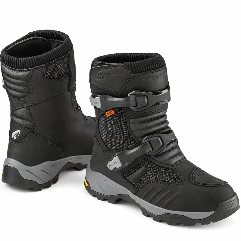 Forma Adventure Air Low Dry mootorrattasaapad mustad