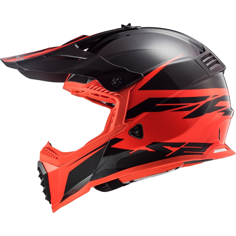 Motokrosová přilba LS2 MX437 Fast Evo Roar černo-červená výprodej