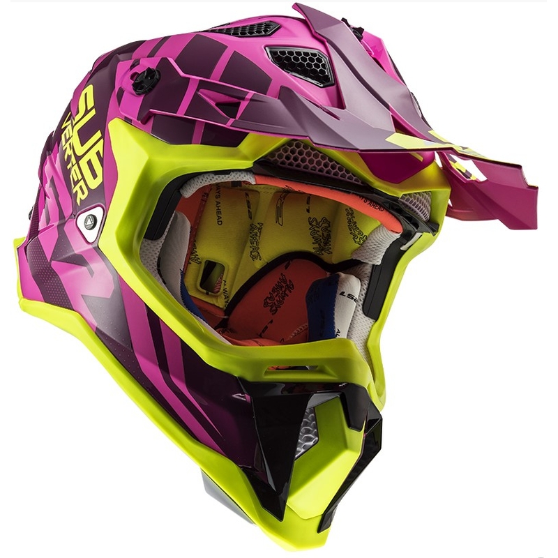 Motokrosová přilba LS2 MX470 Subverter Troop růžovo-fluo žlutá výprodej