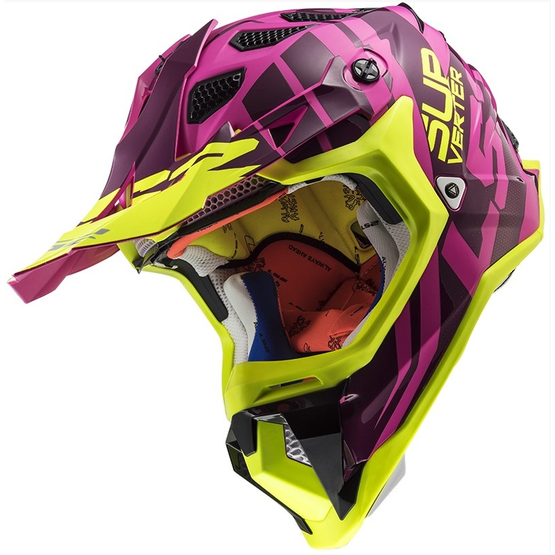 Motokrosová přilba LS2 MX470 Subverter Troop růžovo-fluo žlutá výprodej