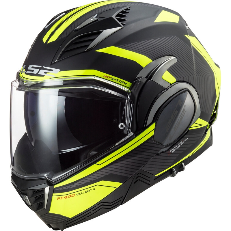 Překlápěcí přilba na motorku LS2 FF900 Valiant II Revo černo-fluo žlutá