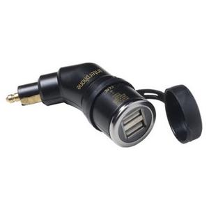 DIN adapter Interphone 2x USB väljundiga mootorratastele, 2A