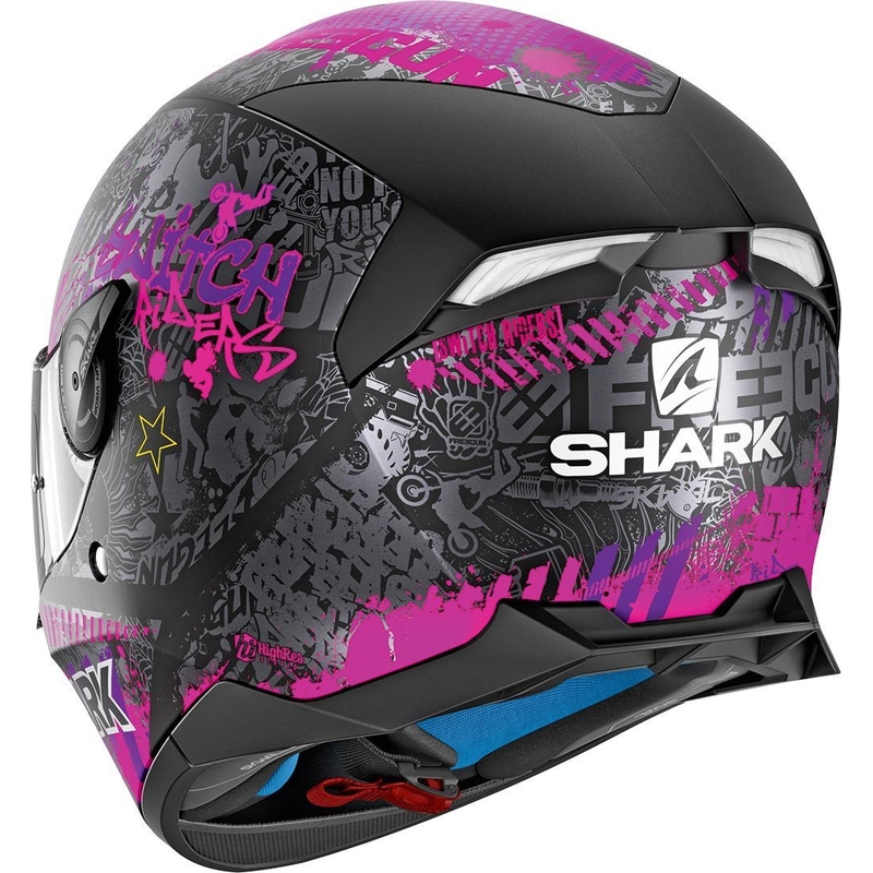 Integrální přilba SHARK SKWAL 2.2 Switch Riders 2 Mat Replica černo-fialová výprodej