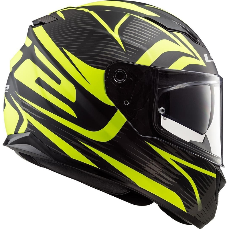 LS2 FF320 Stream Evo Jink must-fluo kollane integreeritud mootorratta kiiver