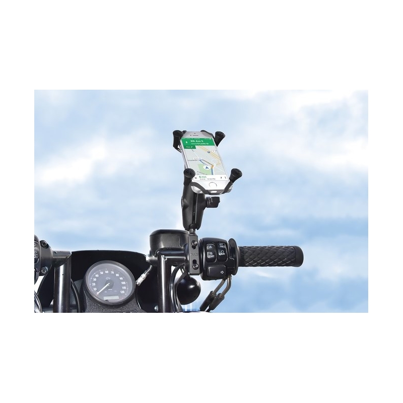 RAM Mounts X-Grip mobiiltelefoni hoidik koos piduri/käigukangi/käepideme kinnitusega