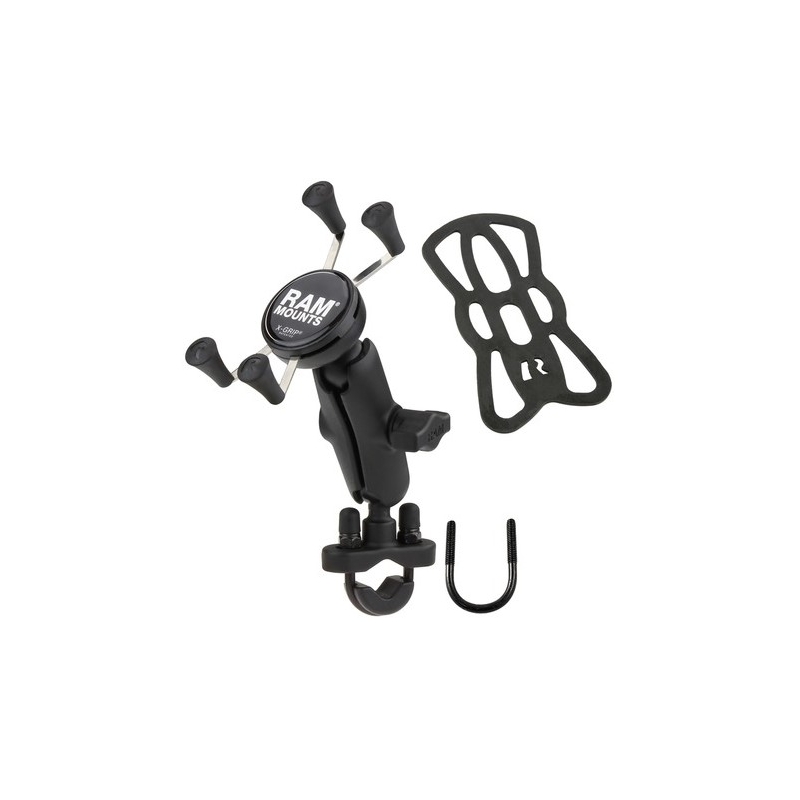 RAM Mounts X-Grip mobiiltelefonihoidik juhtraua läbimõõduga 12,7-31,75 mm jaoks.