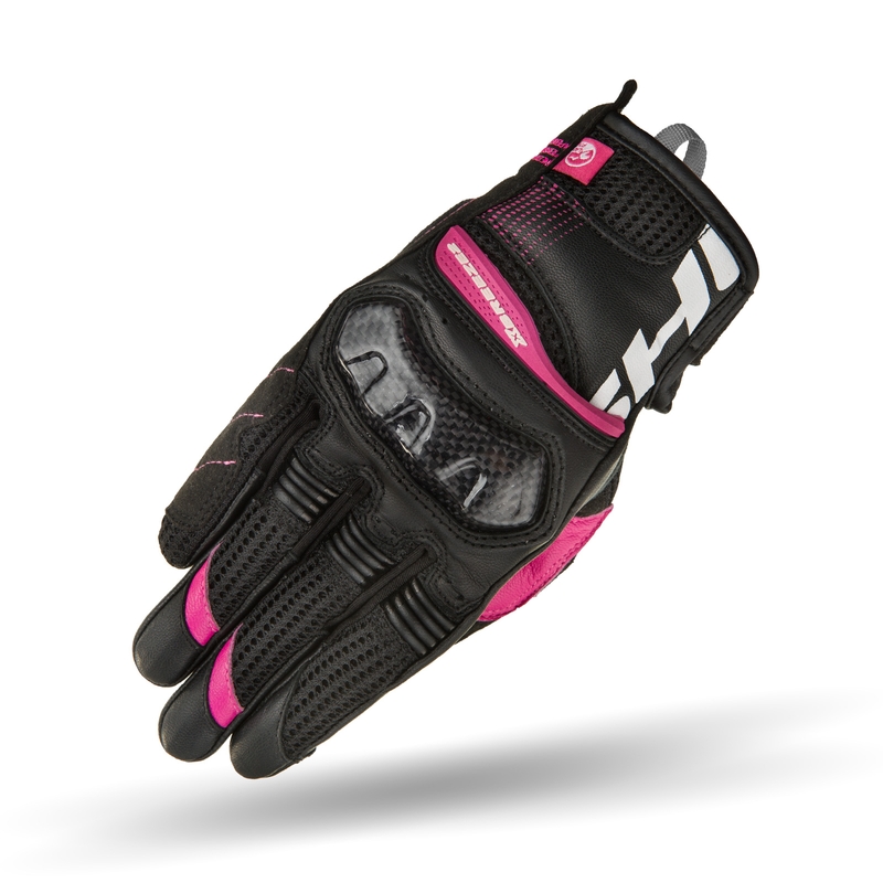 Naiste Shima X-Breeze 2 mustad ja roosad mootorratta kindad